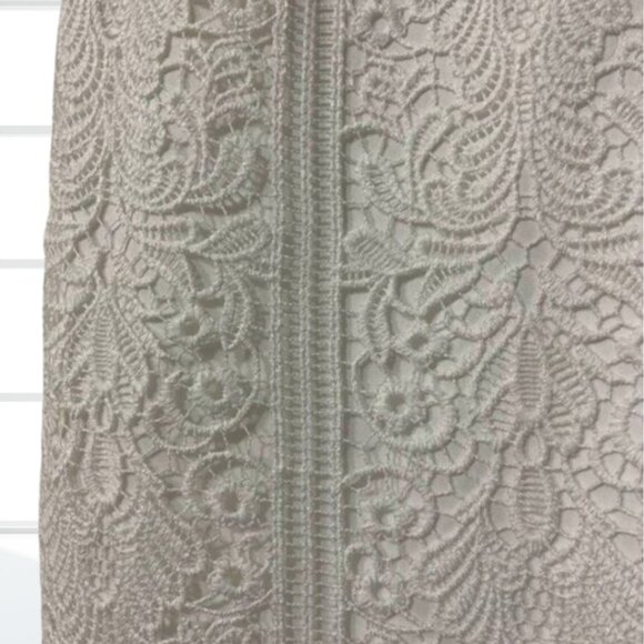 NWT Guess Lace Sweetheart Fit & Flare Dress Size 12 Crochet Mermaid Slip White - Picture 5 of 14